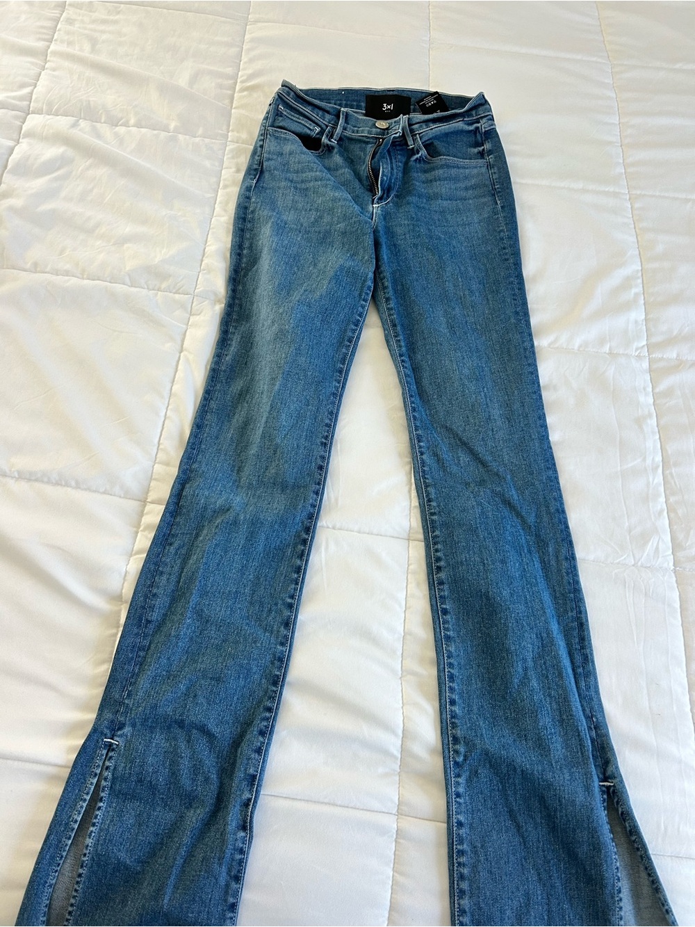 Never worn 3x1 flare jeans with split hem